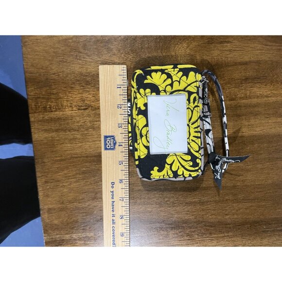 Vera Bradley Set Of 2 Wallets & Coin Pouch In Floral Quilted Cotton Pink & Yello - Picture 7 of 8